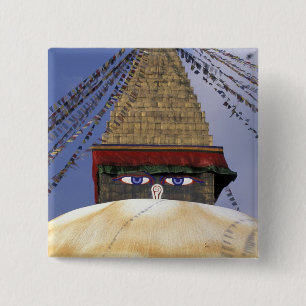 Asien, Nepal, Kathmandu. Boudhanath Stupa.2 Button