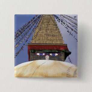 Asien, Nepal, Kathmandu. Boudhanath Stupa.2 Button