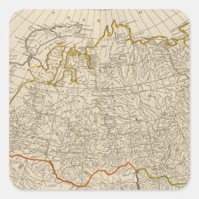 Asien - Norden Quadratischer Aufkleber (Vorderseite)