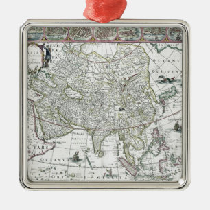 Asien noviter delineata, 1617 silbernes ornament