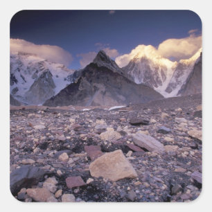 Asien, Pakistan, Karakoram-Gebirge, Breit und Quadratischer Aufkleber