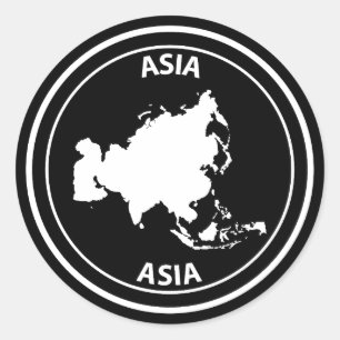 Asien Runder Aufkleber