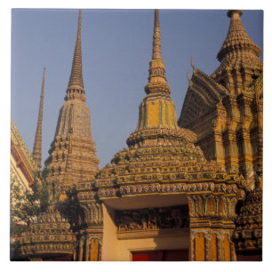 Asien, Thailand, Bangkok, Wat Po, ältestes Fliese