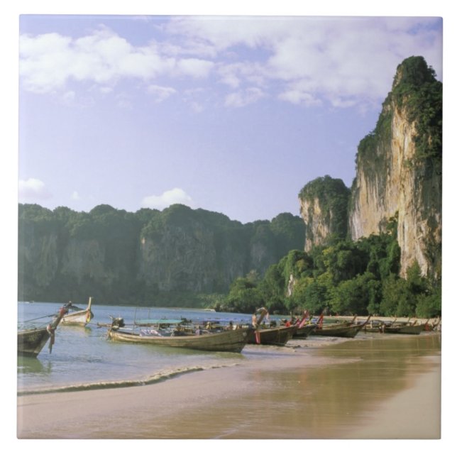Asien, Thailand, Krabi. West Railay Beach, lang Fliese (Vorderseite)