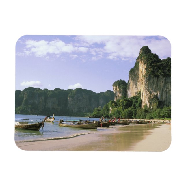Asien, Thailand, Krabi. West Railay Beach, lang Magnet (Horizontal)