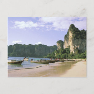 Asien, Thailand, Krabi. West Railay Beach, lang Postkarte