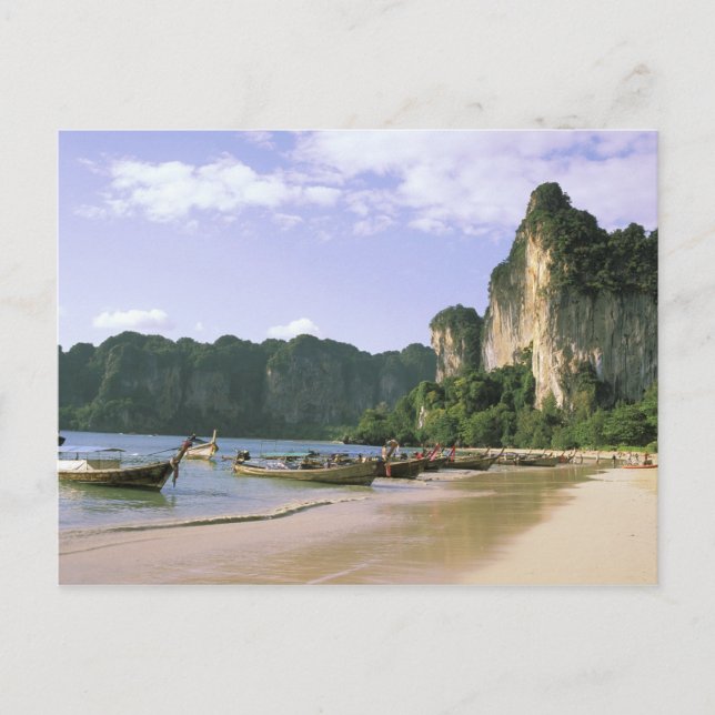 Asien, Thailand, Krabi. West Railay Beach, lang Postkarte (Vorderseite)
