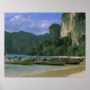 Asien, Thailand, Krabi. West Railay Beach, Poster