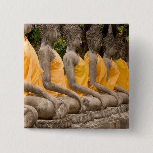 Asien, Thailand, Siam, Buddhas in Ayutthaya Button