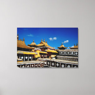Asien, Tibet, Lhasa, Potala-Palast aka Rot Leinwanddruck