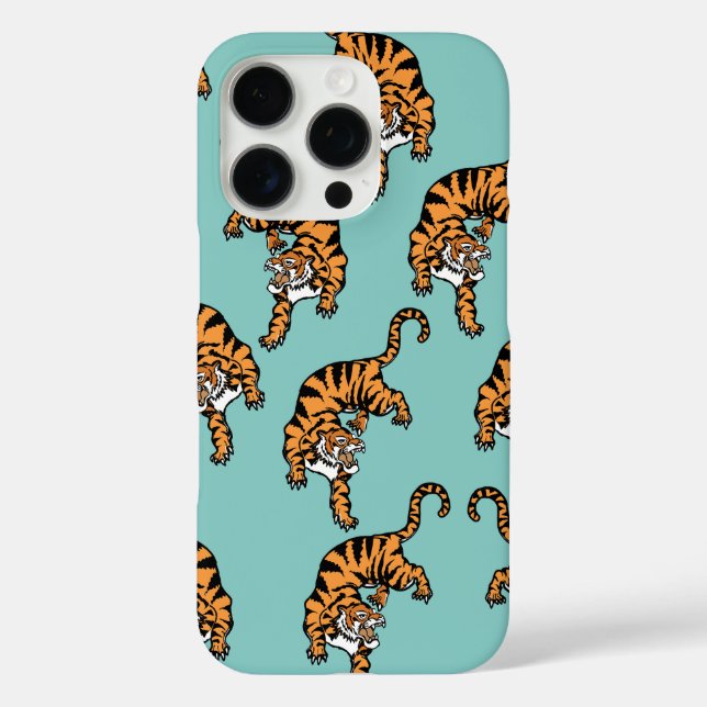Asien-Tiger-Muster Case-Mate iPhone Hülle (Rückseite)