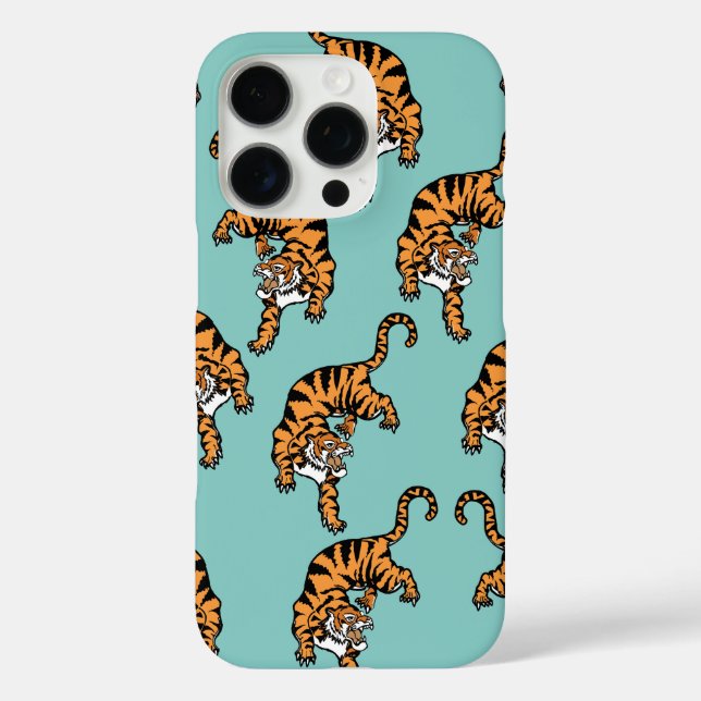 Asien-Tiger-Muster Case-Mate iPhone Hülle (Rückseite)