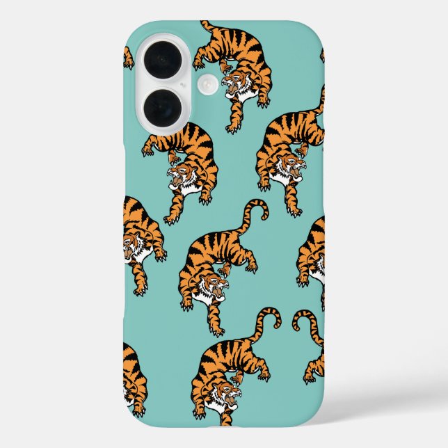Asien-Tiger-Muster Case-Mate iPhone Hülle (Rückseite)