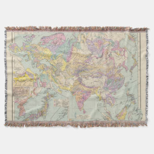 Asien u Europa - Atlas-Karte von Asien und von Decke