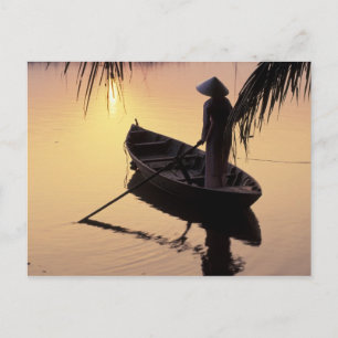 Asien, Vietnam, Mekong-Delta, Can Tho. Abend Postkarte