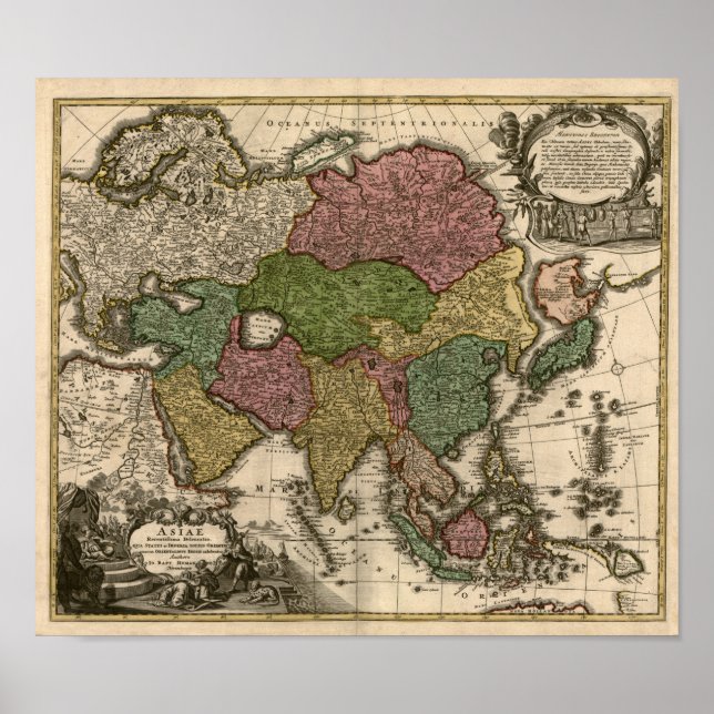 Asienkarte 1700 poster (Vorne)