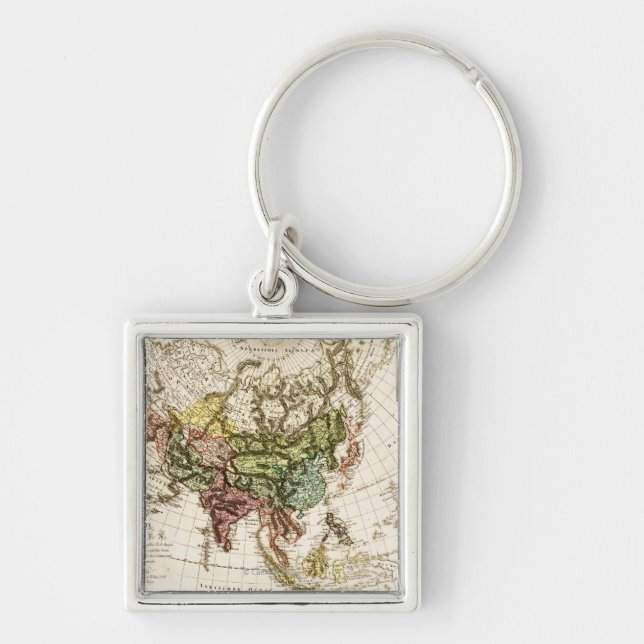 AsienPanoramakarte Asien 7 Schlüsselanhänger (Vorne)