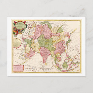 AsienPanoramakarteAsien 10 Postkarte