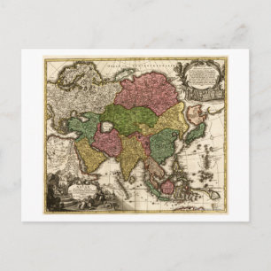 AsienPanoramakarteAsien 5 Postkarte