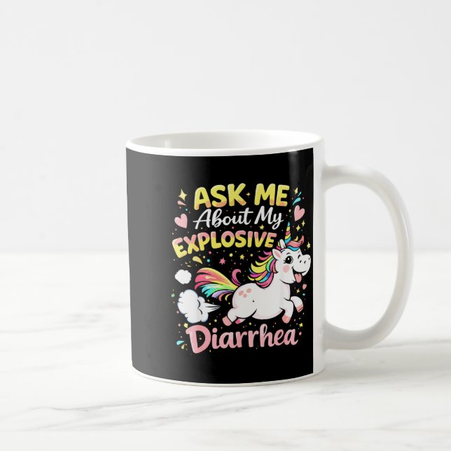 Ask about explosive diarrhea funny poop meme kaffeetasse (Rechts)