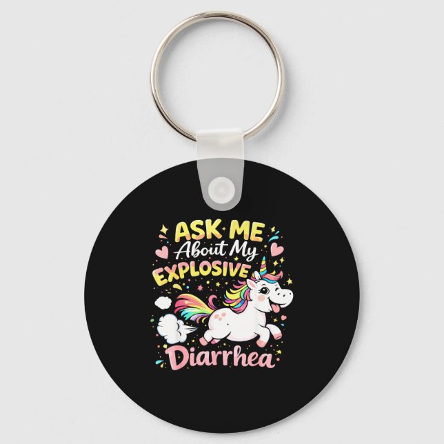 Ask about explosive diarrhea funny poop meme schlüsselanhänger (Vorderseite)