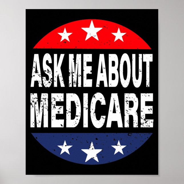 Ask Me About Medicare Insurance Agent Broker Quote Poster (Vorne)
