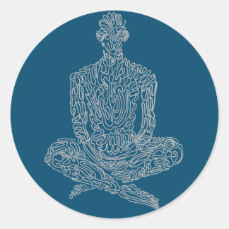 Asketik (Marine mit Graue) Runder Aufkleber