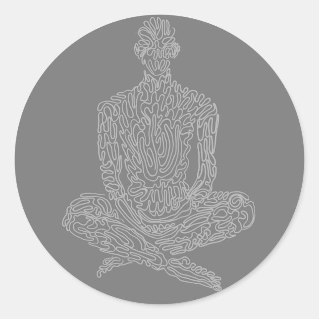 Asketikum (Asphalt mit Graustufen) Runder Aufkleber (Vorderseite)