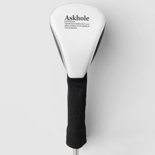 Askhole Definition Unglaublich witzig Gag Wörterbu Golf Headcover