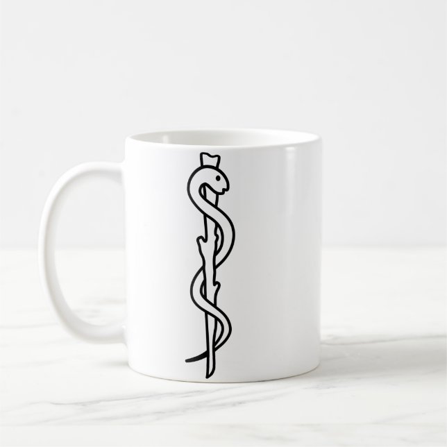 Asklepius-Blut [medizinisches Symbol] Tasse (Links)