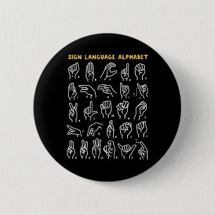 Asl Abc Amerikanische Gebärdensprache Alphabet Ret Button