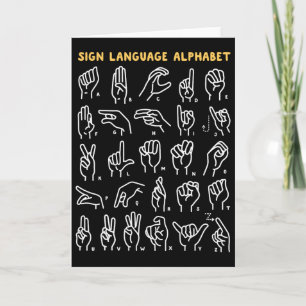 Asl Abc Amerikanische Gebärdensprache Alphabet Ret Karte