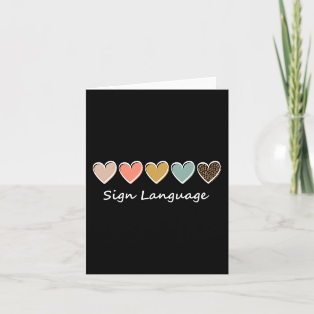 ASL Alphabet American ASL Teacher Sing Language Karte (Vorderseite)