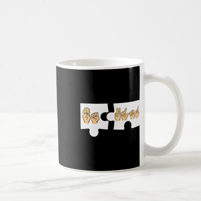 Asl Alphabet American Sing Language Asl Teacher Be Kaffeetasse (Rechts)
