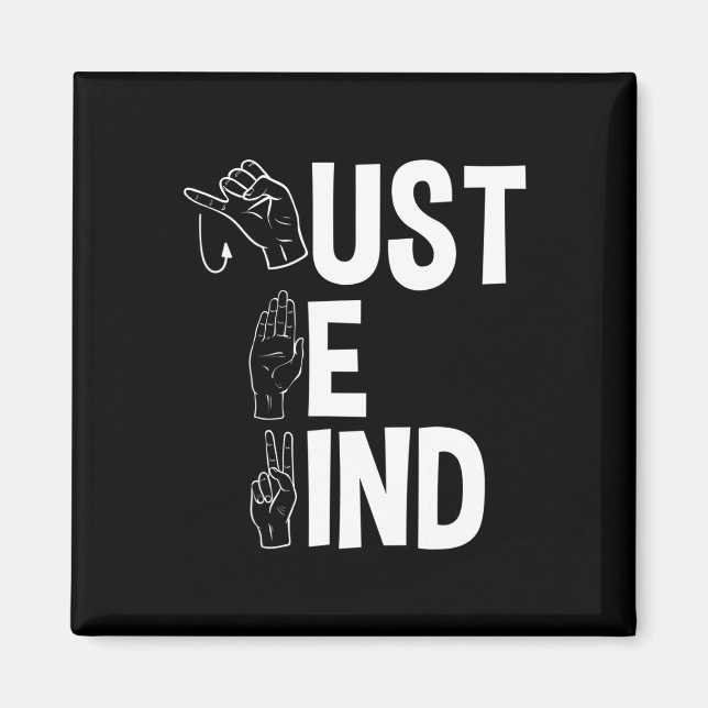 ASL Alphabet American Sing Language ASL Teacher Ju Magnet (Vorne)