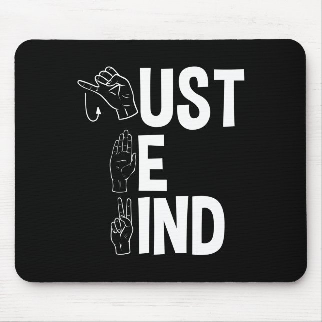 ASL Alphabet American Sing Language ASL Teacher Ju Mousepad (Vorne)