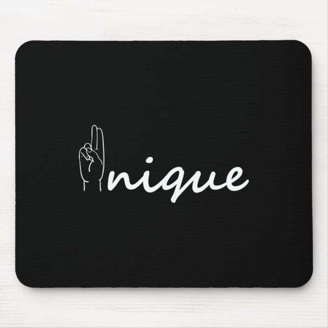 ASL Alphabet American Sing Language ASL Tee Mousepad (Vorne)