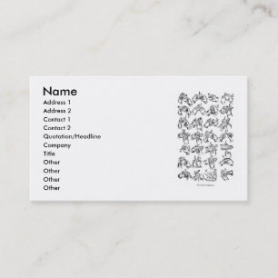 ASL Alphabet Business Card Visitenkarte