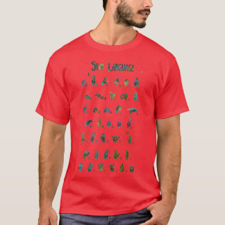 ASL Alphabet mit Zahlen Gebärdensprache T-Shirt