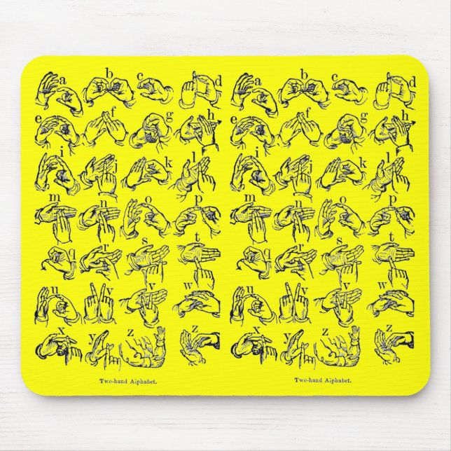 ASL-Alphabet Mouse Pad Mousepad (Vorne)