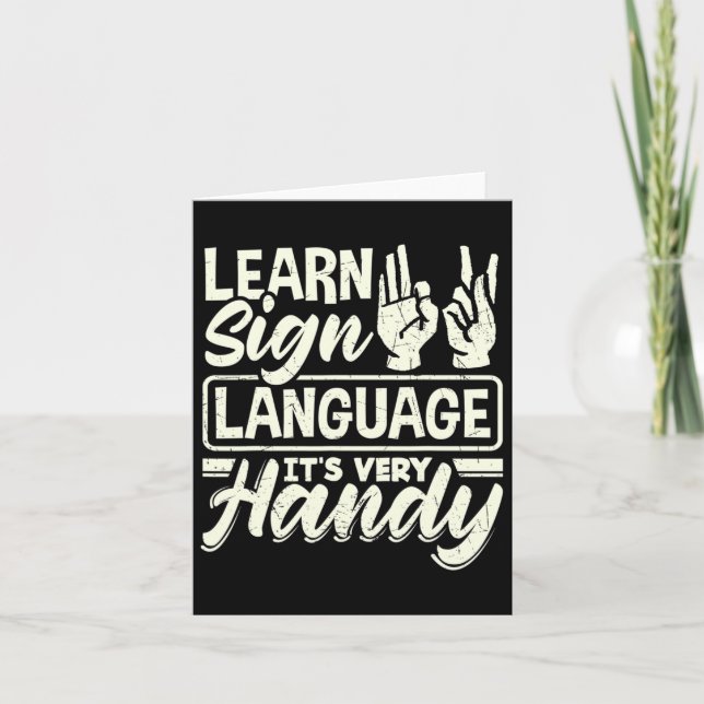 Asl Alphabet Teacher American Sing Language It Karte (Vorderseite)