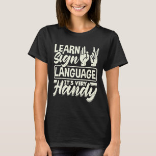 ASL Alphabet Teacher American Sing Language T-Shirt