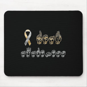 ASL American Sign Language Deaf Awareness Mousepad