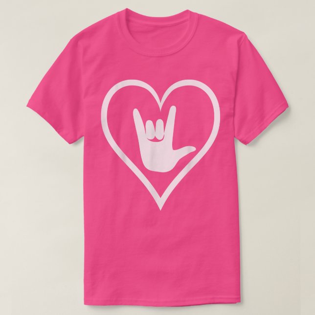 ASL American Sign Language I Liebe Sie New Cola T-Shirt (Design vorne)