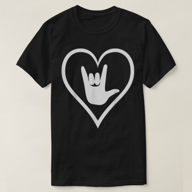 ASL American Sign Language I Liebe Sie New Cola T-Shirt (Design vorne)