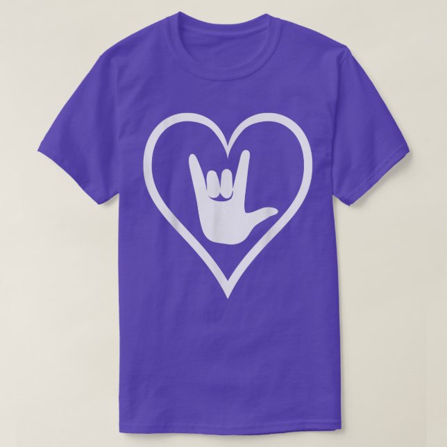 ASL American Sign Language I Liebe Sie New Cola T-Shirt (Design vorne)