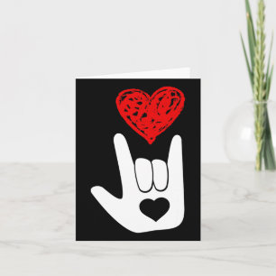 Asl American Sign Language Liebe Hand Sign Asl Squ Karte