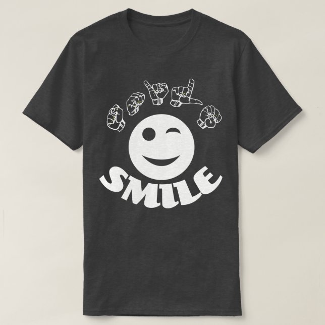 ASL American Sign Language Smile TShirt Classic TS (Design vorne)
