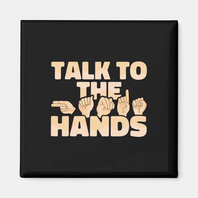 ASL American Sign Language Talk mit den Händen Magnet (Vorne)
