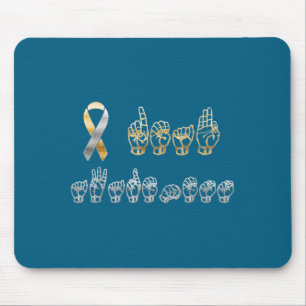 Asl Amerikanische Gebärdensprache Gehörlosen-Bewus Mousepad